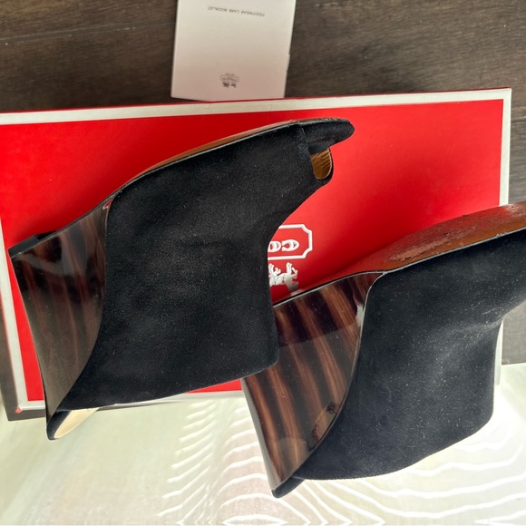 Coach Black Peep Toe Mules - Picture 2 of 2